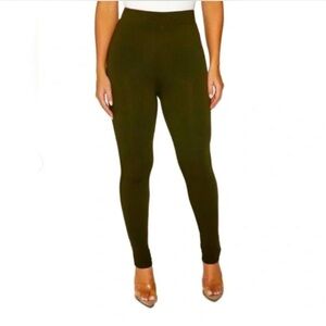Naked Wardrobe NW Leggings Olive Green NWT